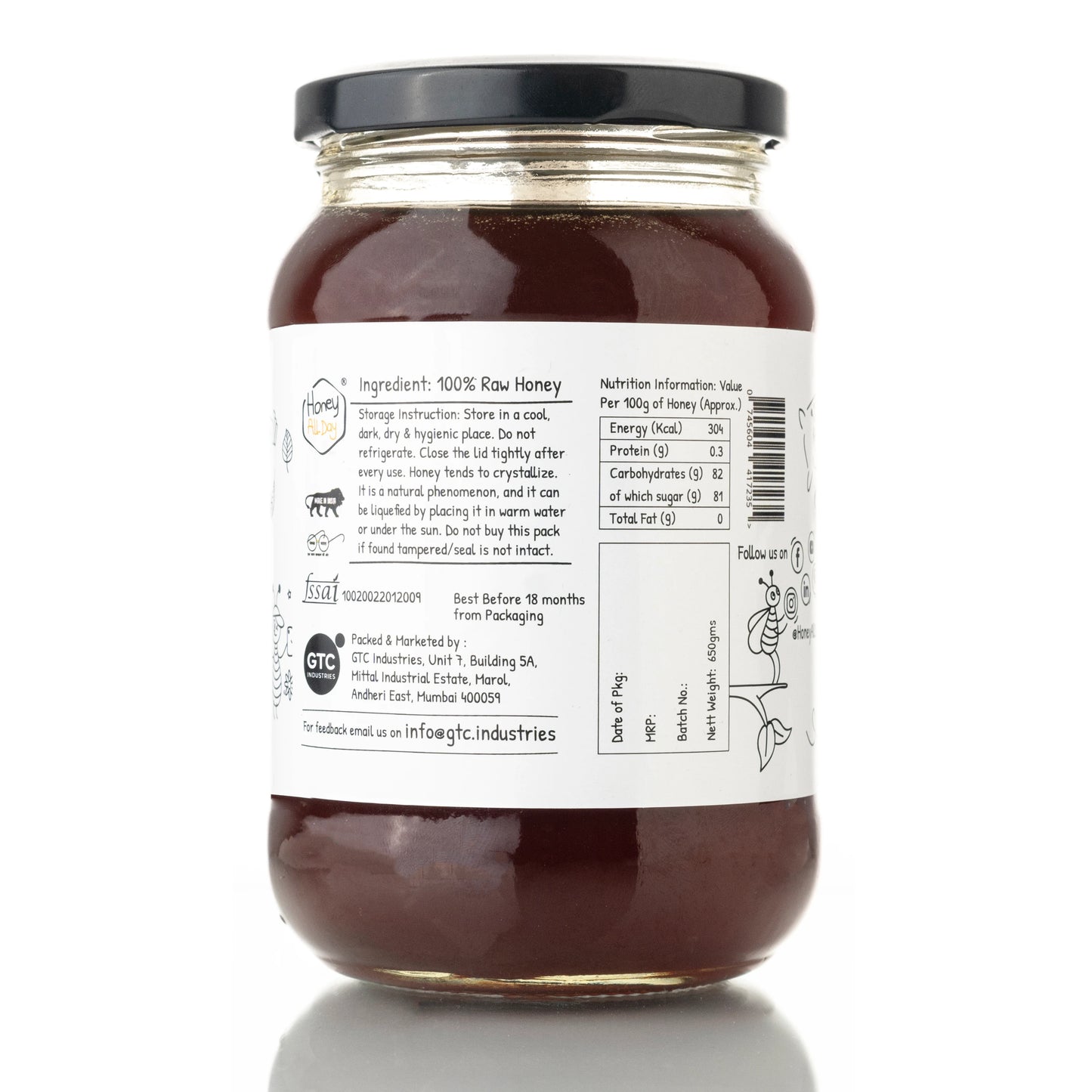 2 Pouches + 1 Honey Jar | Raw Honey | Pure Honey