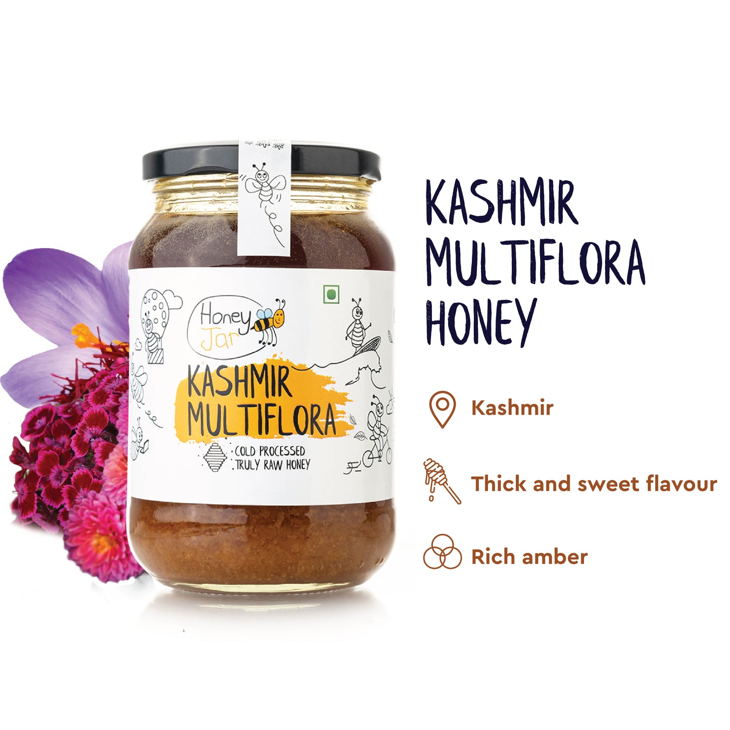 Kashmir Multiflora Raw Honey | Pure Honey - NMR Tested