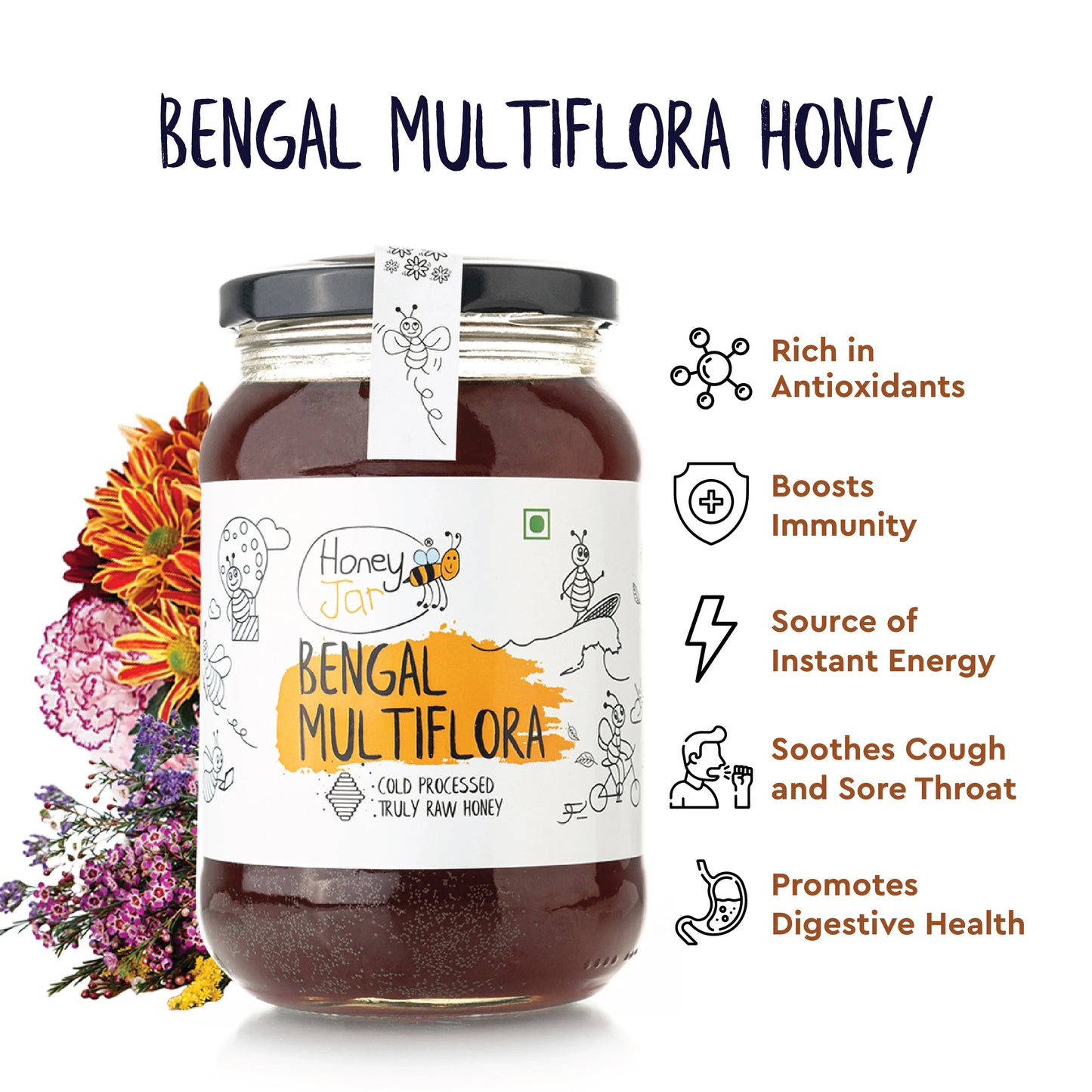 Bengal Multiflora Raw Honey | Pure Honey - NMR Tested
