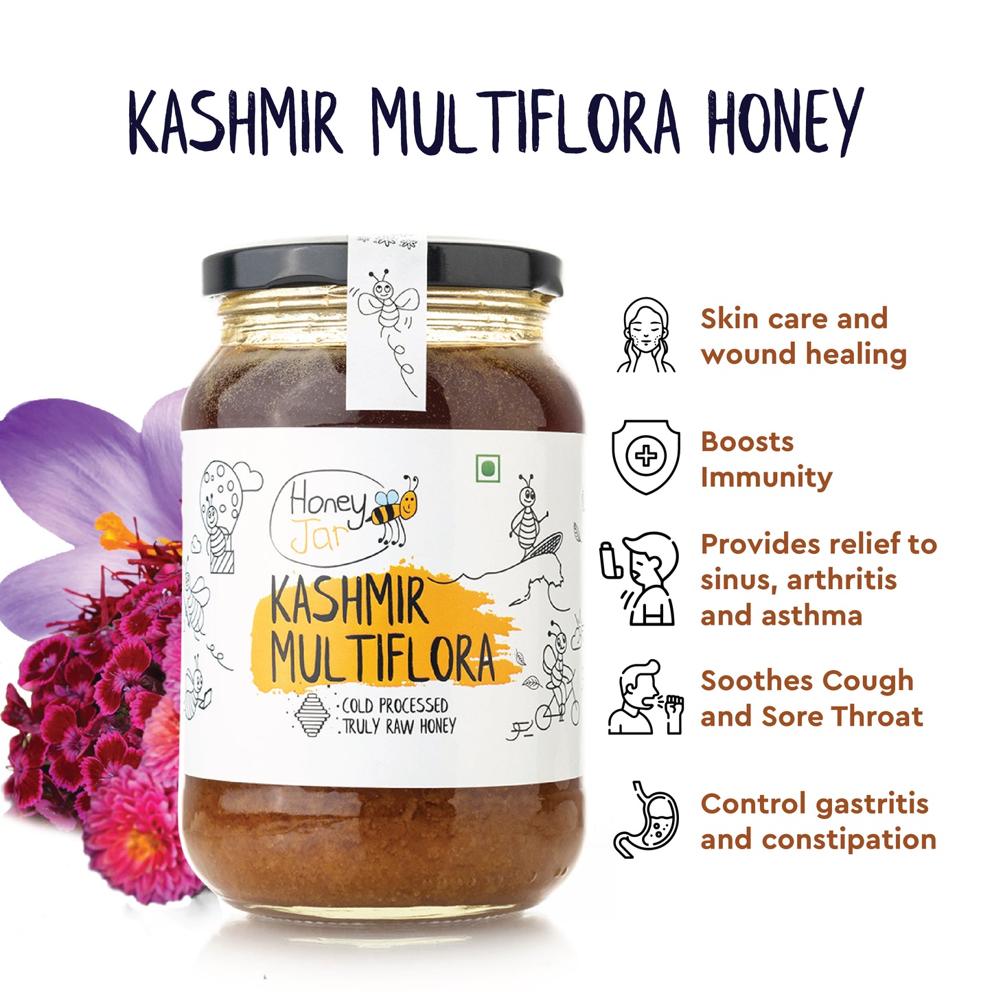 Kashmir Multiflora Raw Honey | Pure Honey - NMR Tested