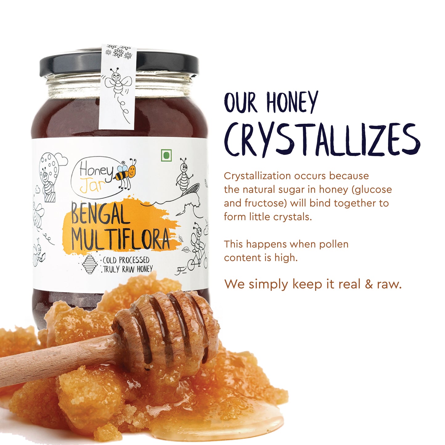 Bengal Multiflora Raw Honey | Pure Honey - NMR Tested