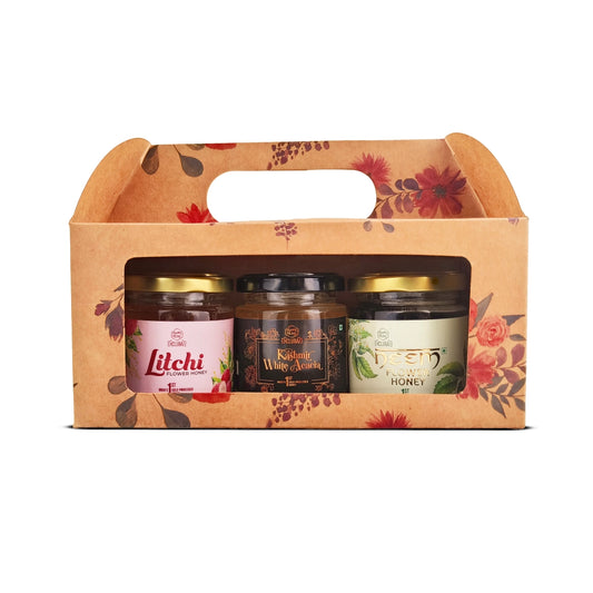 Exclusive Gift Combo Litchi + Neem Honey + Kashmir White Acacia 150 grams Each