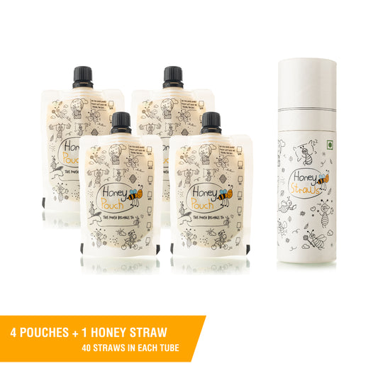 honey pouch + honey Straws