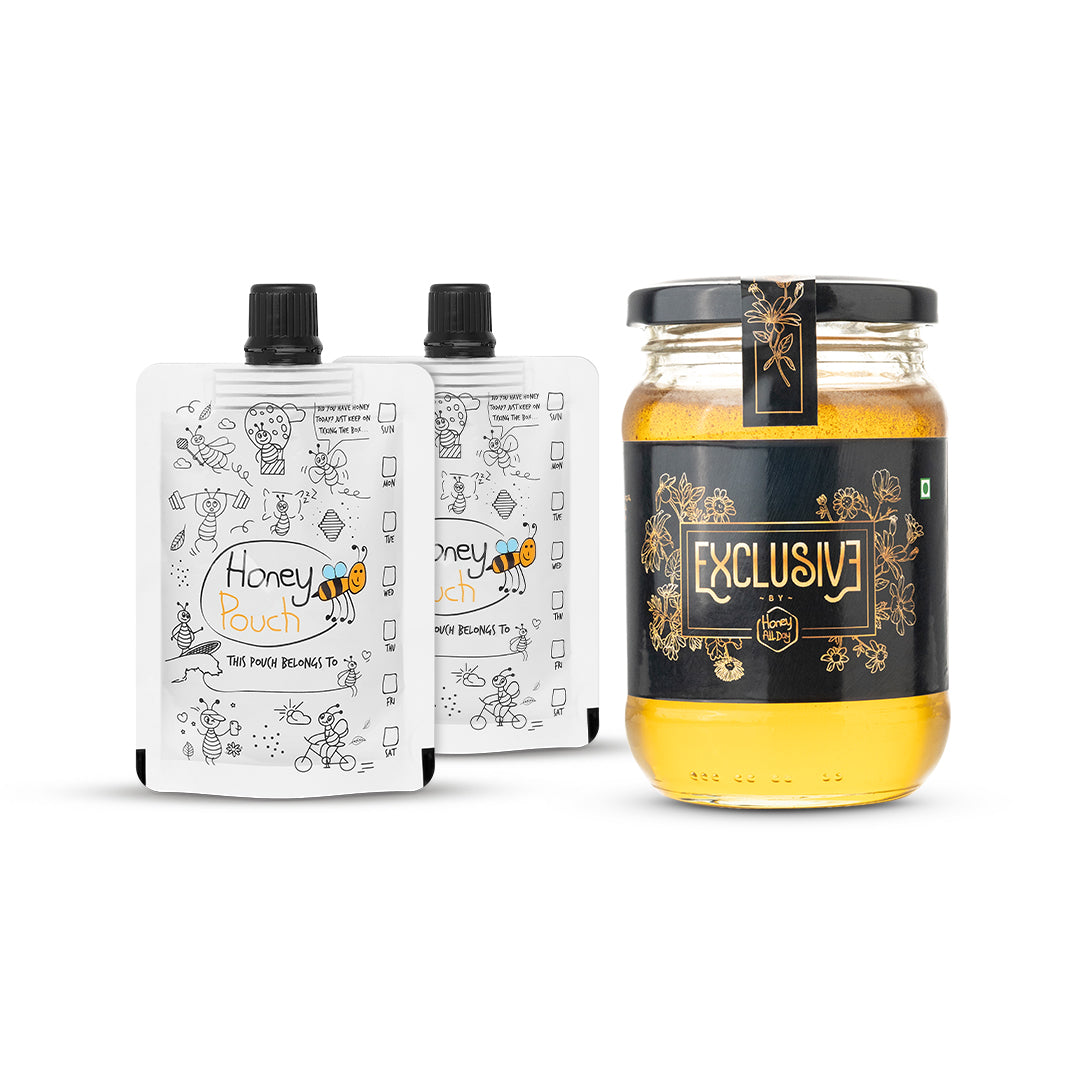 2 Pouches + 1 Honey Jar | Raw Honey | Pure Honey