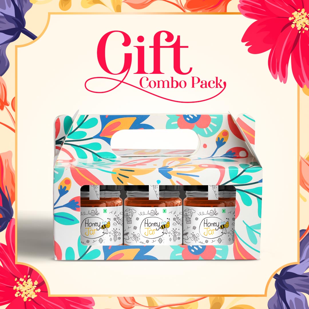 Raw Honey Gift Combo | Pack of 3 Pure Honey Jars - NMR Tested