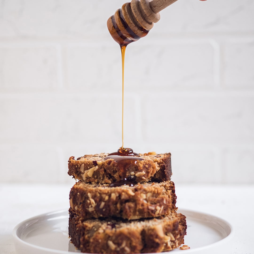 Truly Raw Honey Chocolate Chip Banana Bread