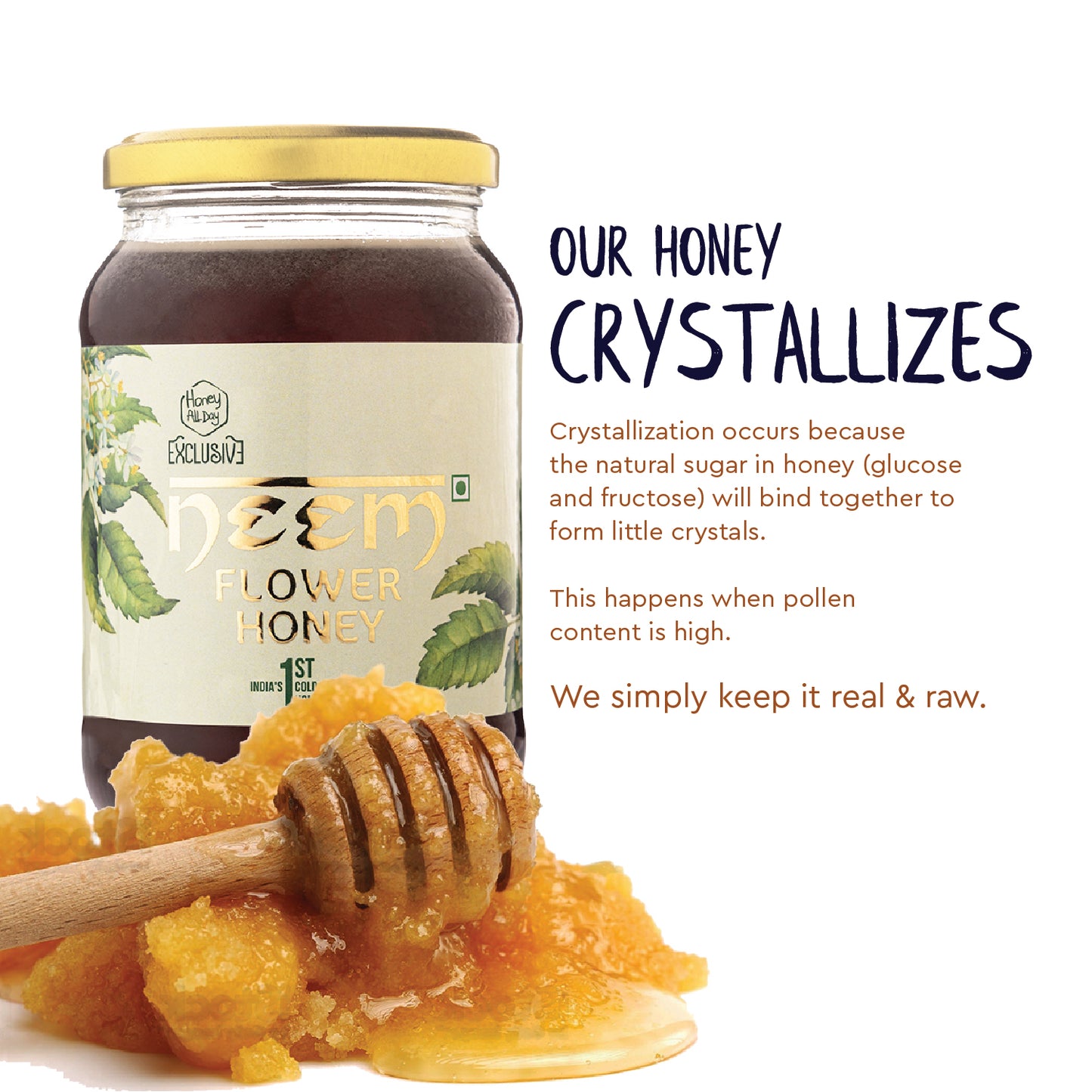 Neem Flower Honey l Cold Processed Honey