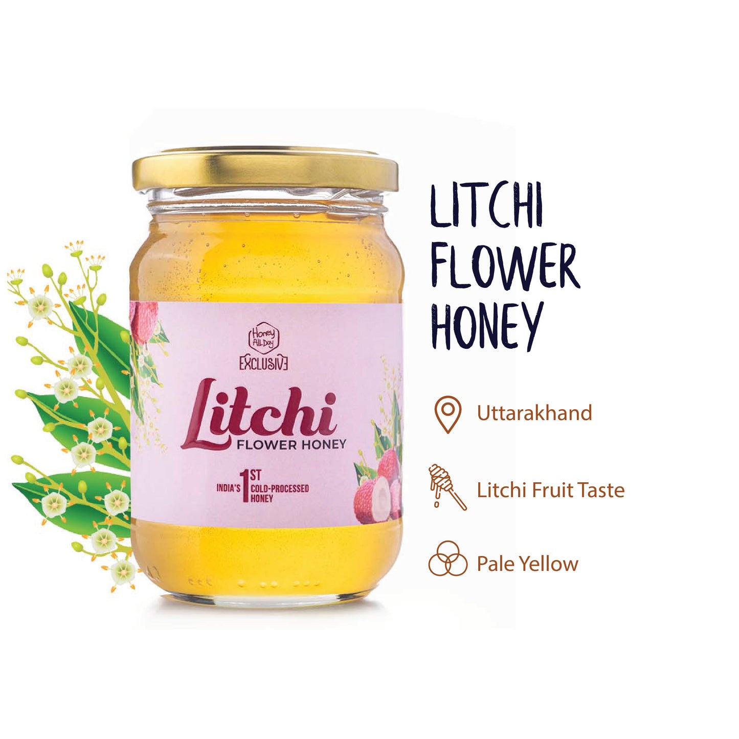 Litchi Flower Honey l Cold Processed Honey