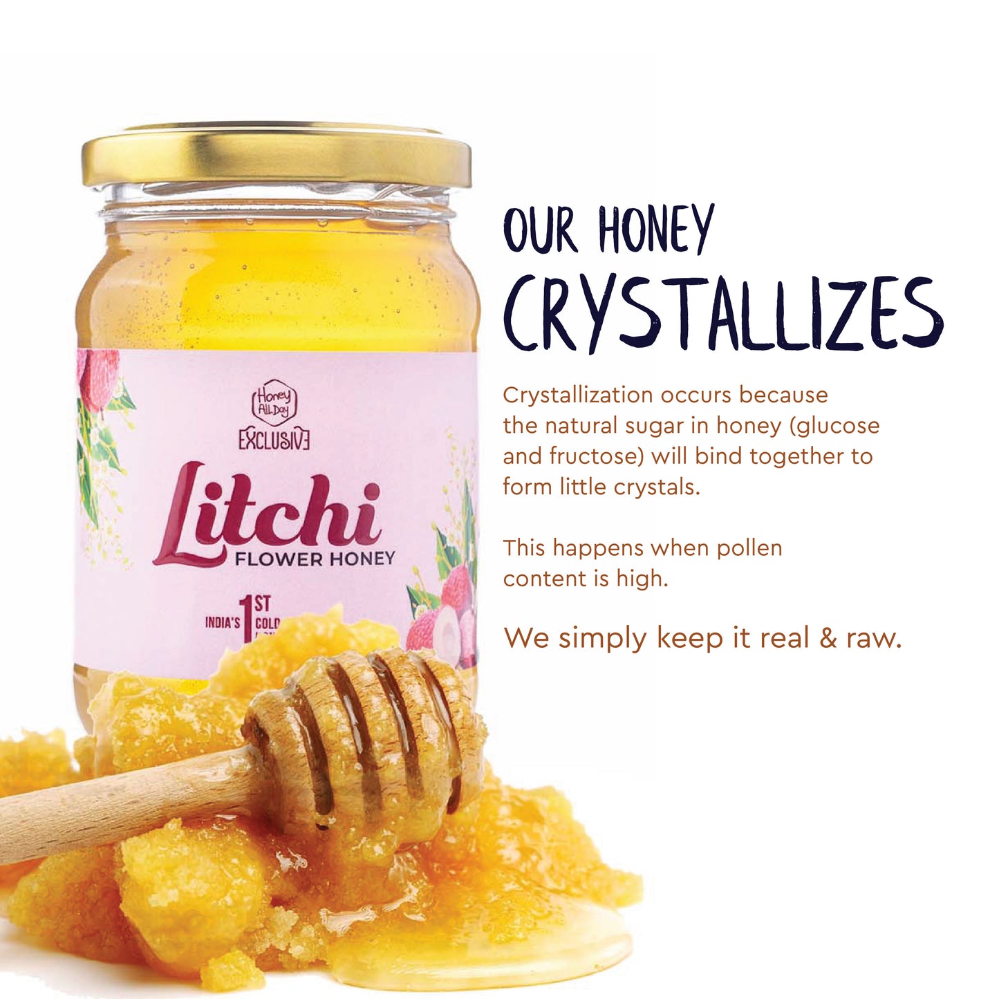 Litchi Flower Honey l Cold Processed Honey