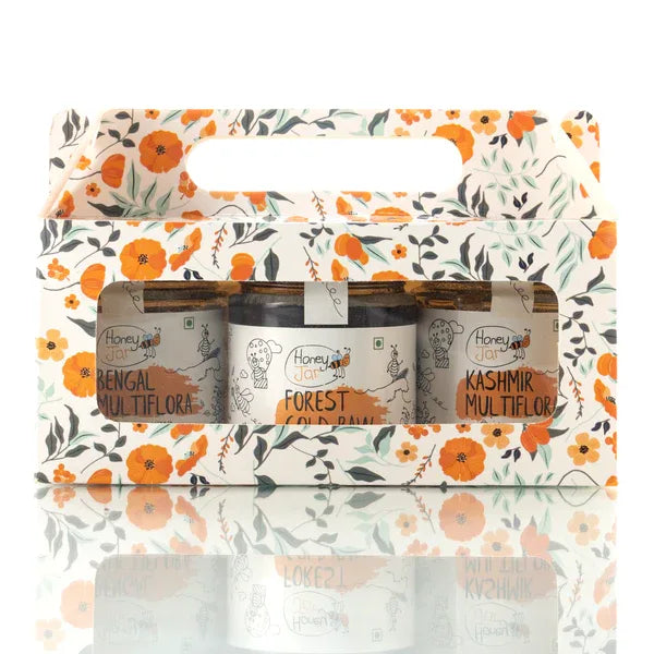 Raw Honey Gift Combo | Pack of 3 Pure Honey Jars - NMR Tested