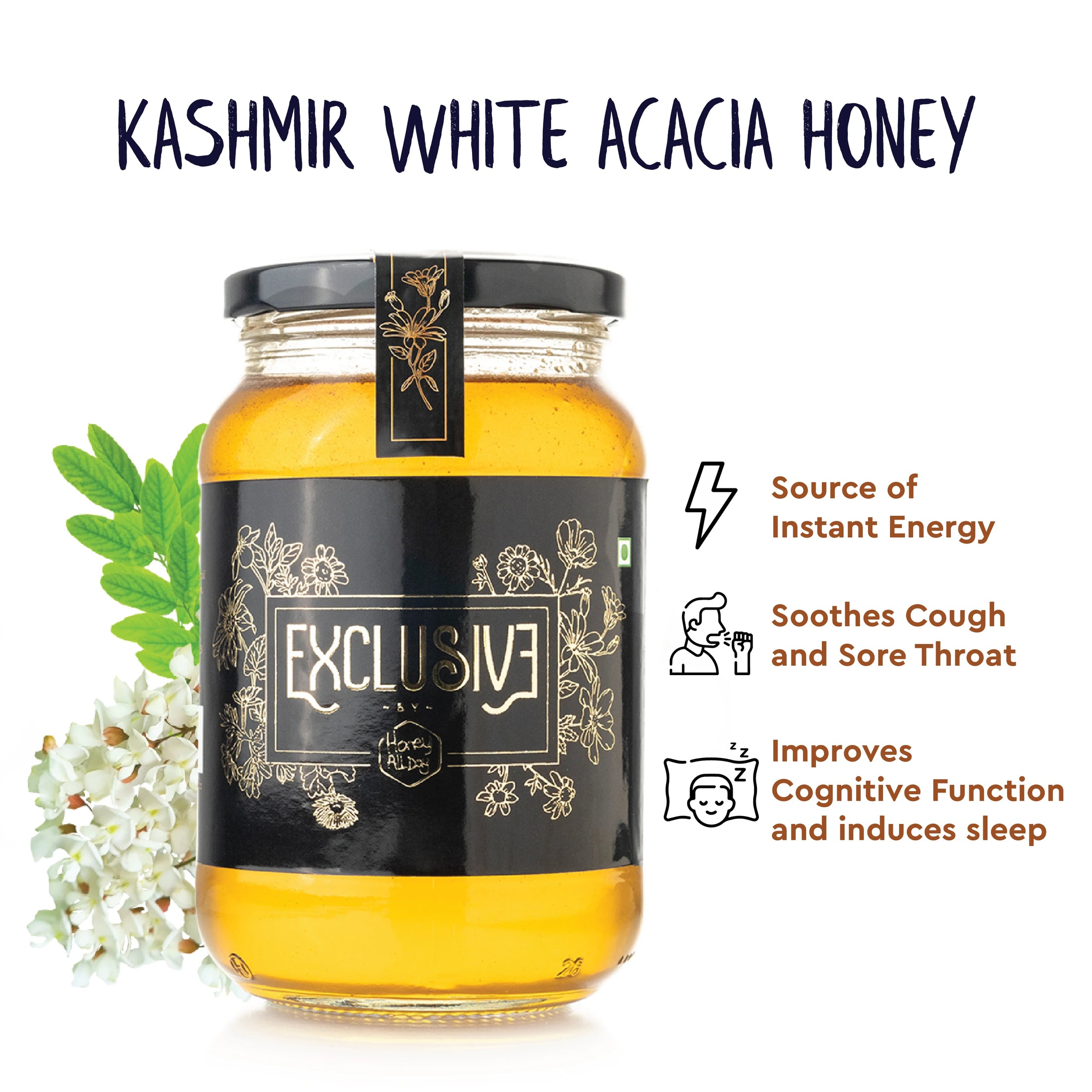 Raw Kashmir White Acacia Honey
