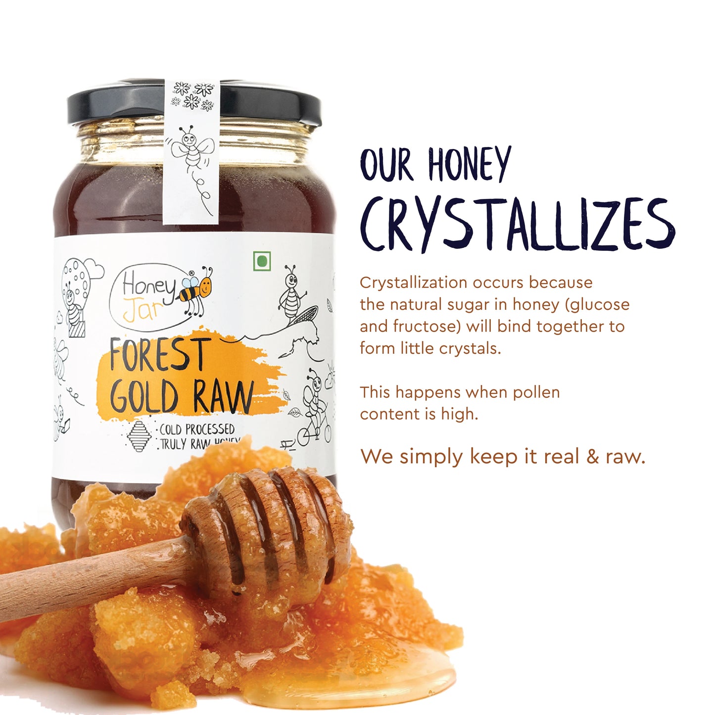 2 Pouches + 1 Honey Jar | Raw Honey | Pure Honey
